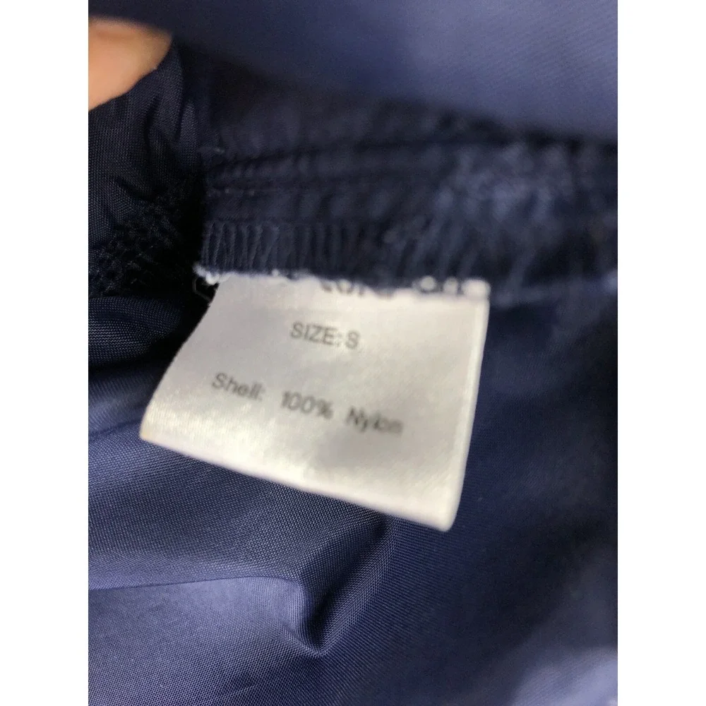 ASICS Mens Small Windbreaker Blue Reflective Sleeve‎